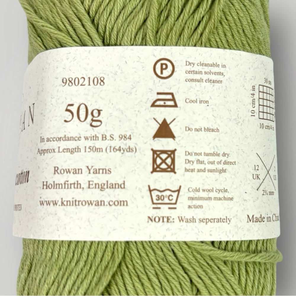 Rowan Fine Milk Cotton Yarn Cotton/Milk Protein 164yds Color #496 - Picture 2 of 5